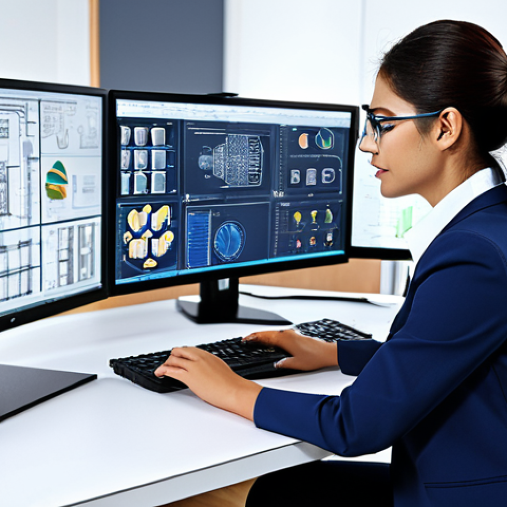 기계설계기사와 제품 개발 사례 - Modern Engineering Workspace**

"A bright and modern engineering office. A female engineer, fully cl...