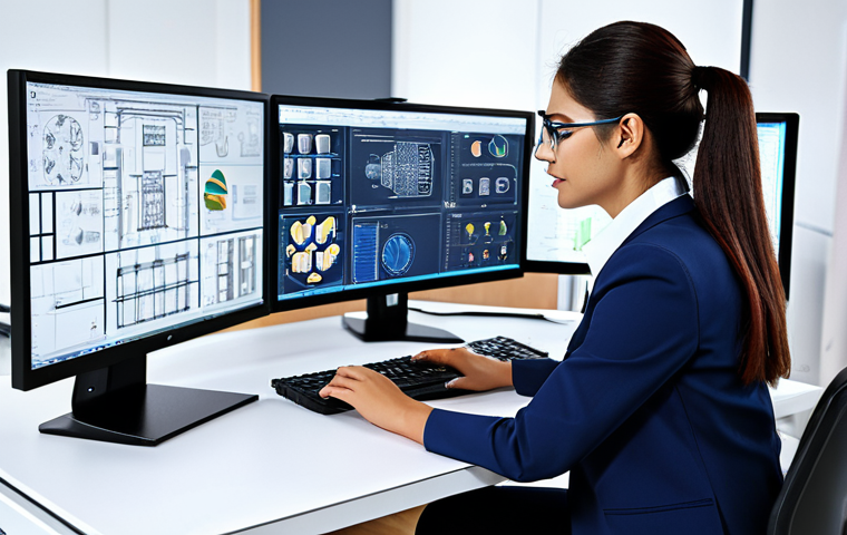 기계설계기사와 제품 개발 사례 - Modern Engineering Workspace**

"A bright and modern engineering office. A female engineer, fully cl...