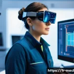 Home 21 기계설계기사와 디지털 트윈 기술 - **Prompt:** A highly detailed, realistic image of a modern mechanical engineer, a woman in her late ...