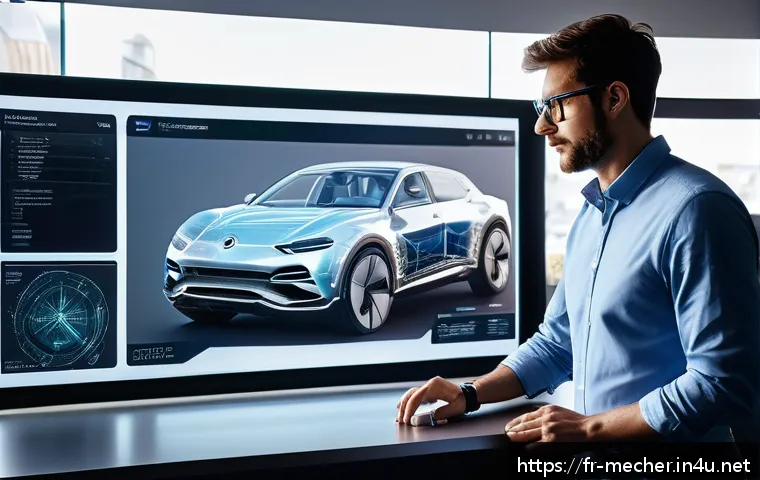 기계설계와 최적 설계 알고리즘 - A futuristic mechanical design studio showcasing advanced topology optimization: an engineer in casu...